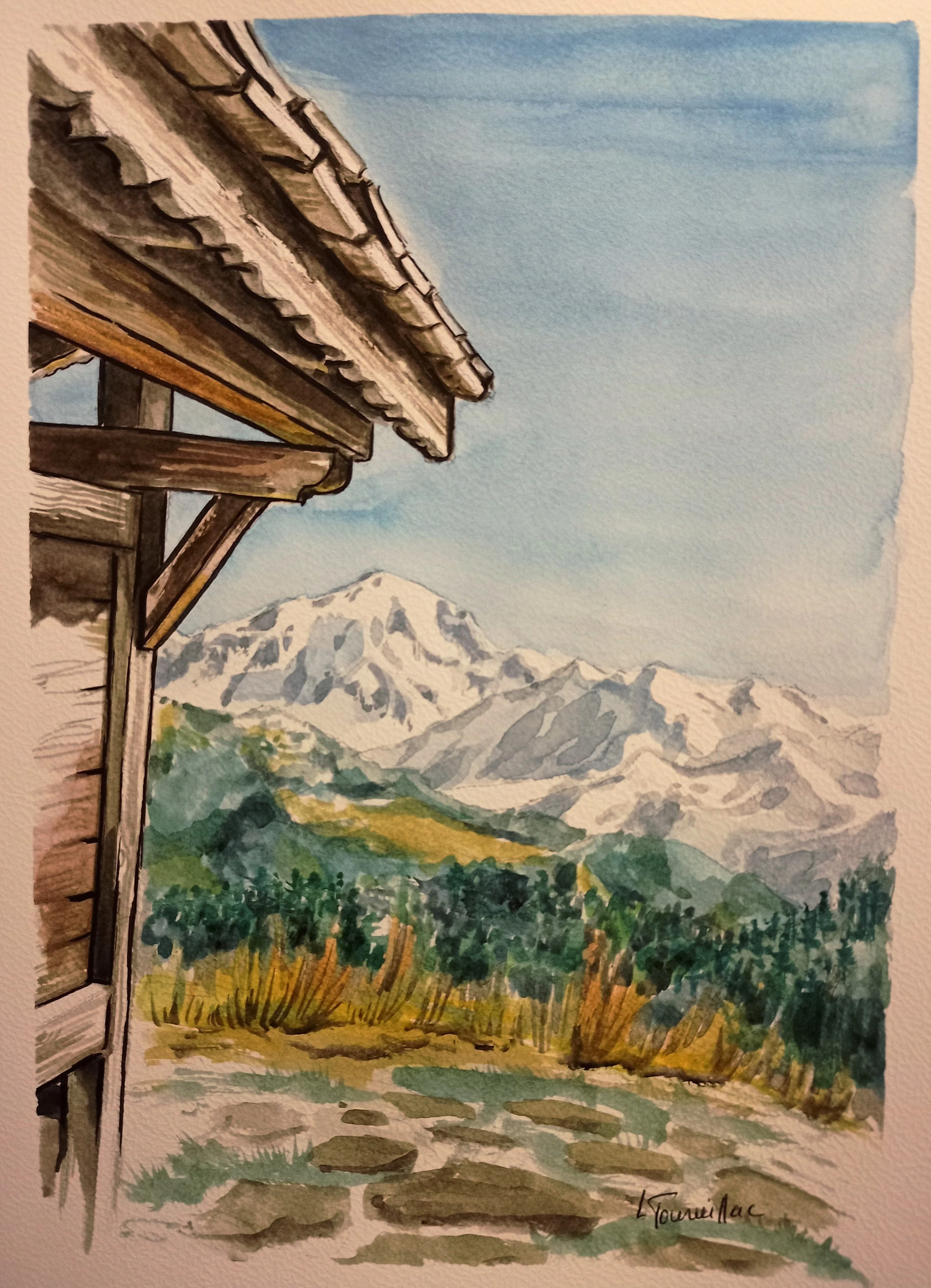 Mont blanc, vue des Aravis